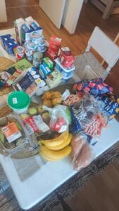 Helmikuun  toisen ruokatilauksen ostosten esittely